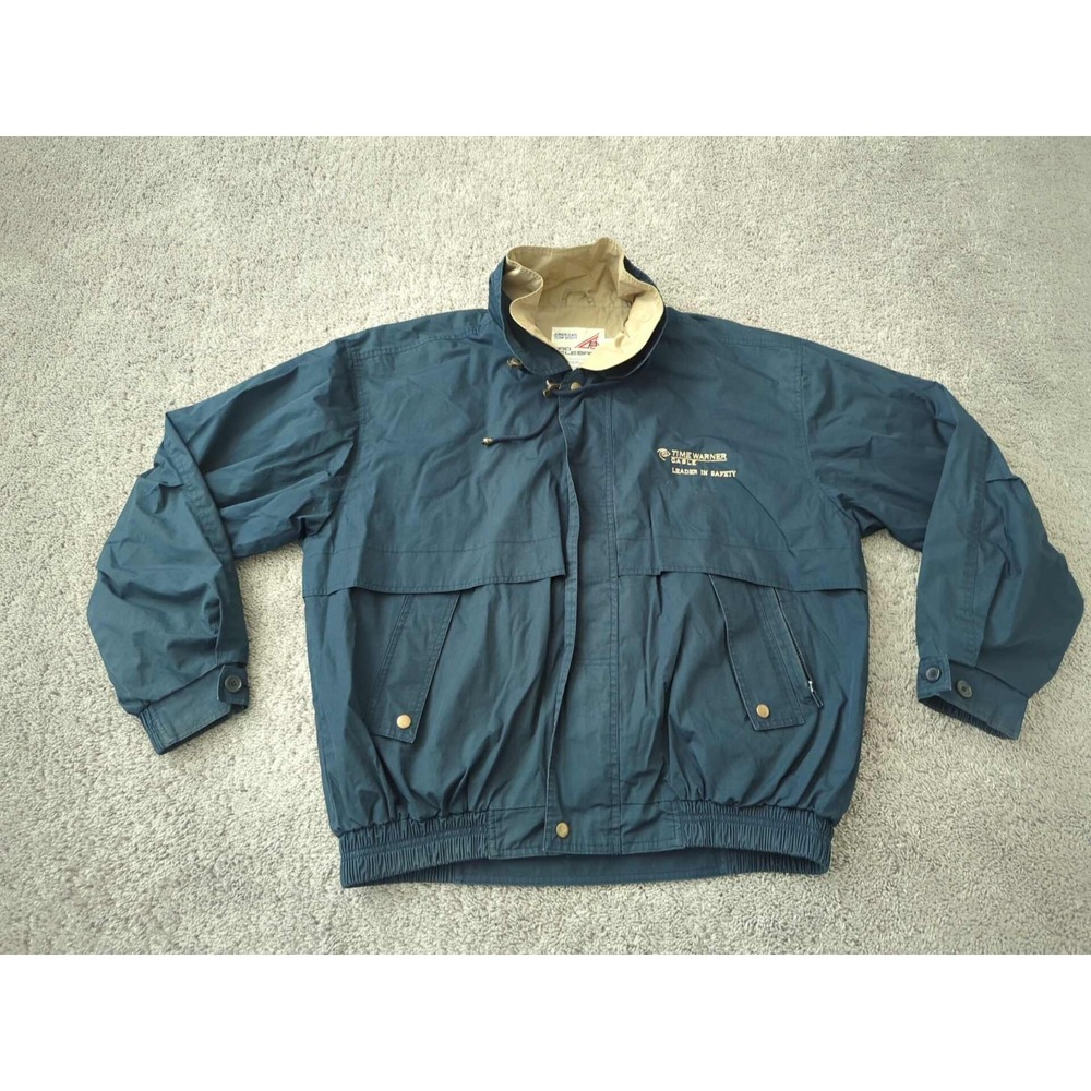 Vintage‎ Time Warner Cable Jacket Mens XL Water Resistant Teflon Pro Celebrity